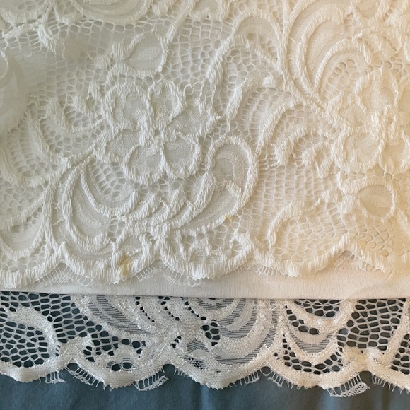 Short Lacey White Dress - Picture 4 of 6